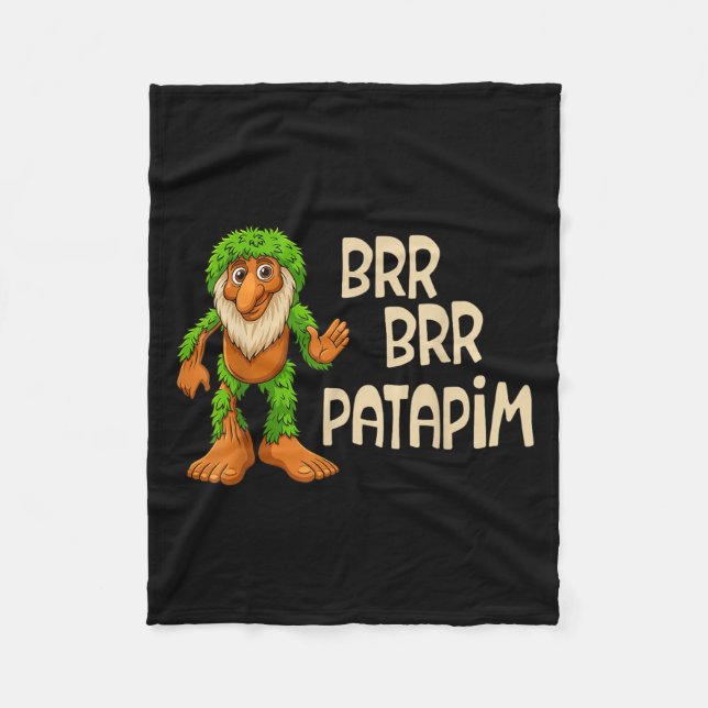 Kids Boys Girls Meme Italian Brainrot Brr Pata Fleecedecke (Vorderseite)