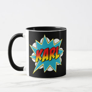 Kids Boys Karl Name Comic Book Superhero  Tasse