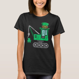 Kids Boys St Patricks Day Crane Truck Bau T-Shirt