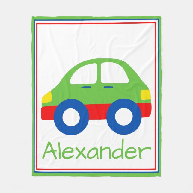 Kids Bright Toy Car Personalisiert Fleece Blanket (Vorderseite)