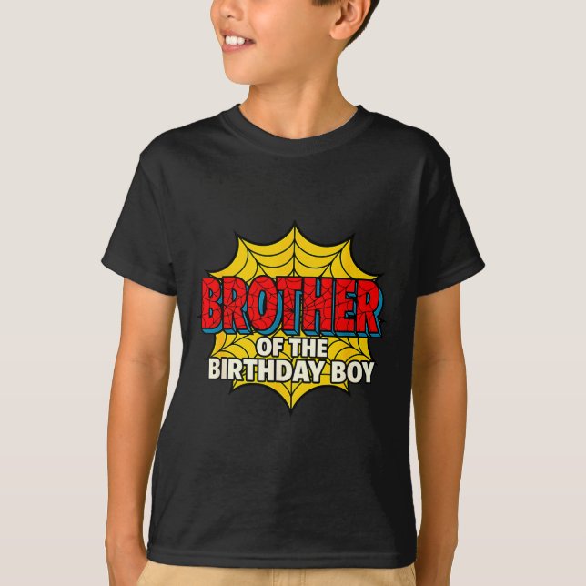 Kids Brother Of The Birthday Boy Sder Theme Party  T-Shirt (Vorderseite)