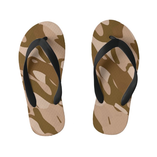 Kids Brown Camouflage Flip Flops (Fußbett)