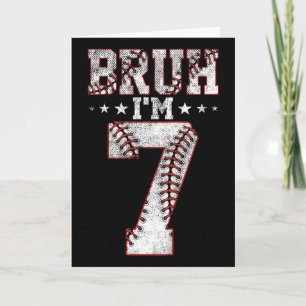 Kids Bruh 7. Geburtstag Bysebyll Bruh Ich bin 7 Ja Karte