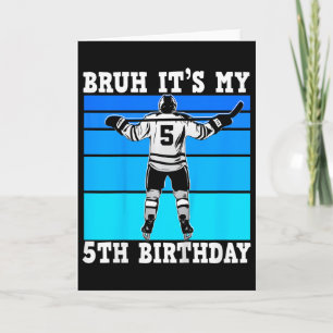 Kids Bruh Mein 5. Geburtstag Eishockey Jungen 5 J Karte