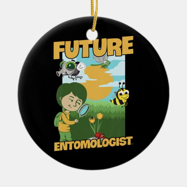 Kids Bug Hunting Design für Ihren Insektensammler Keramik Ornament (Vorne)