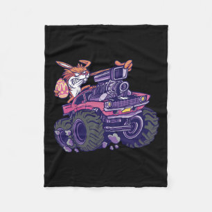 Kids Bunny Happy Ostermonster LKW Liebhaber Kinder Fleecedecke