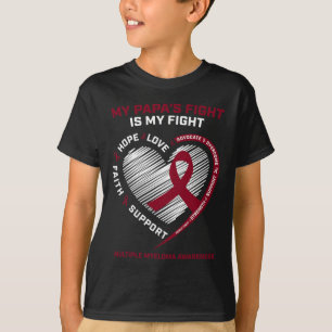 Kids Burgunder Blutkrebs Papa Multiples Myelom A T-Shirt