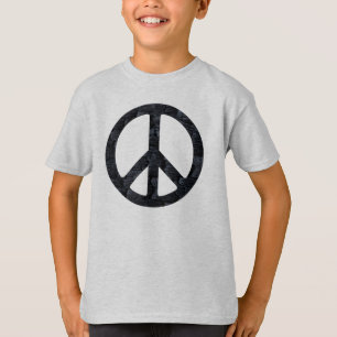 Kids Burnt Wood Peace Sign Shirt