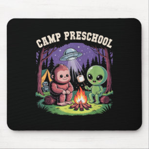 Kids Camp Out Preschool Kids Alien Campsite Bigfoo Mousepad