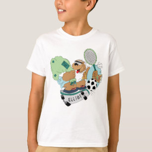 Kid's Camp T - Shirt Skateboarden Bär personalisie