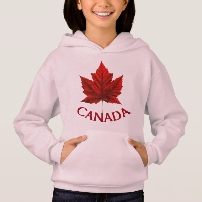 Kid's Canada Flag Hoodie Maple Leaf Kid's Hoodie (Vorderseite)