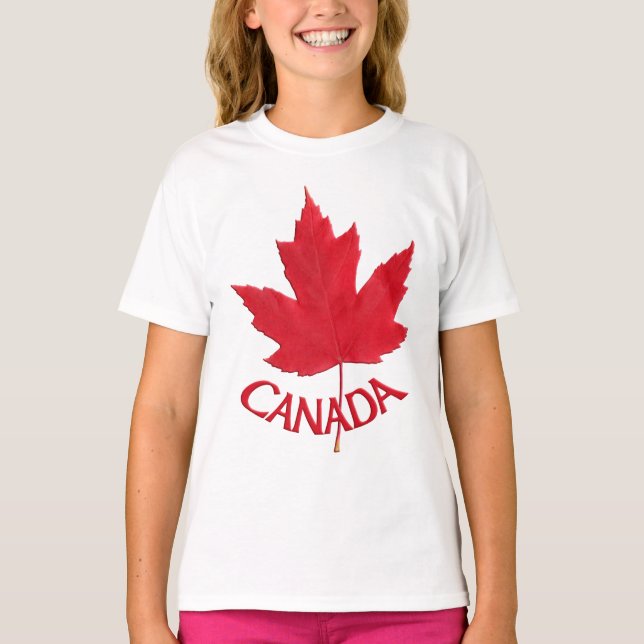 Kid's Canada Flag Sweatshirt Maple Leaf Kid's Shir T-Shirt (Vorderseite)