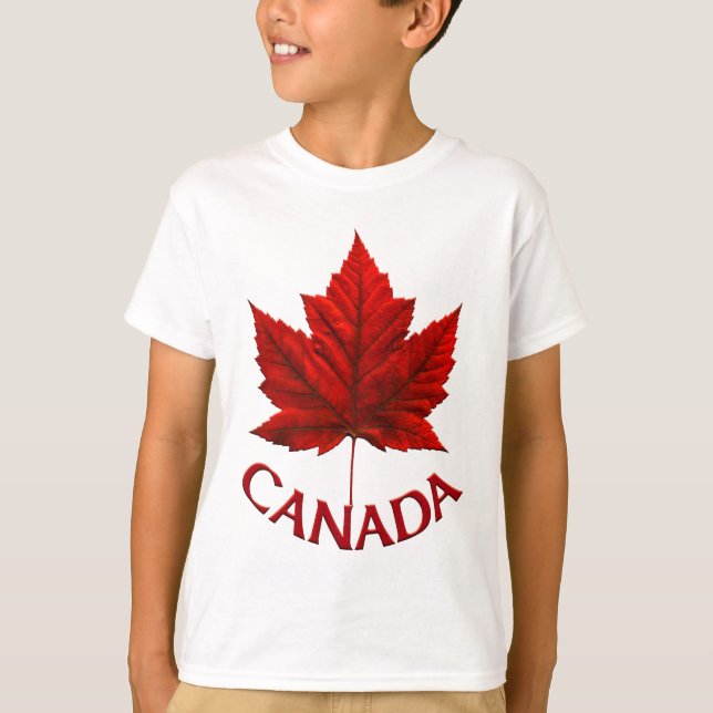 Kid's Canada Flag Sweatshirt Maple Leaf Kid's Shir T-Shirt (Vorderseite)
