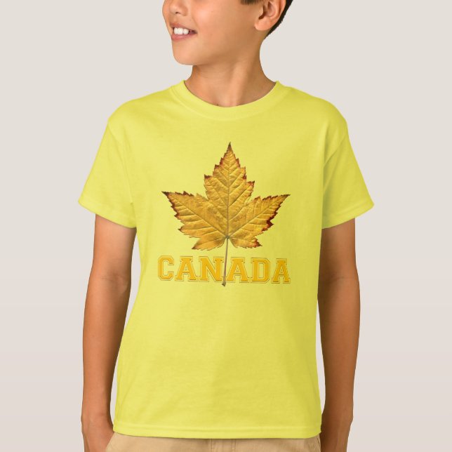 Kid's Canada Sweatshirt Maple Leaf Varsity Shirts (Vorderseite)