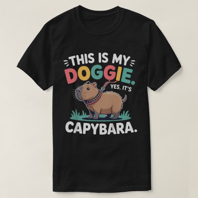 Kids Capybara Is A Doggie Funny Kids  T-Shirt (Design vorne)