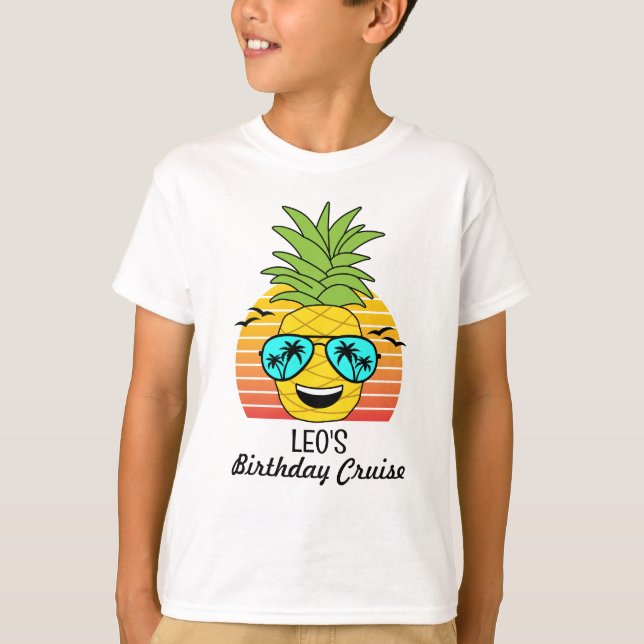 Kids Caribbean Cruise Family Urlaub Geburtstag T-Shirt (Vorderseite)