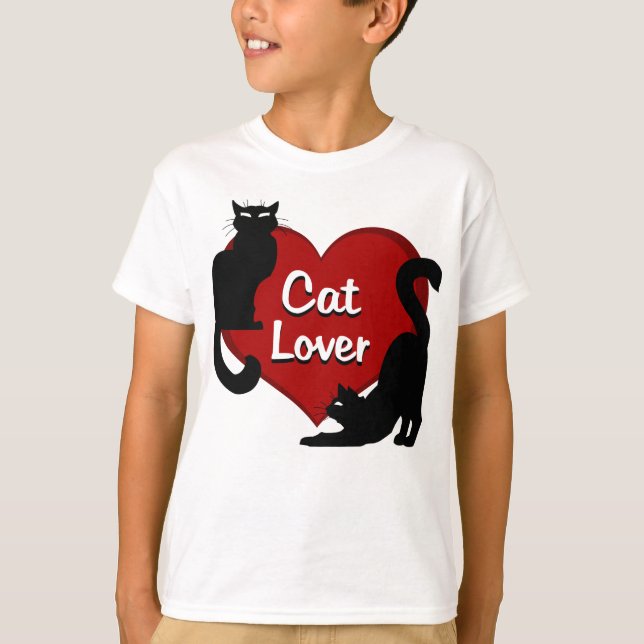 Kid's Cat Lover T - Shirt Cat Lover Kid's Shirts (Vorderseite)