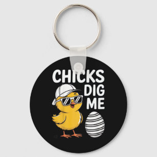 Kids Chicks finden mich Frohe Ostern Jungs Schlüsselanhänger