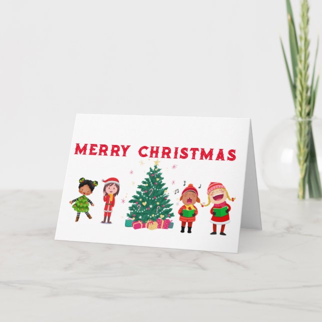 KIDS CHILDLIKE WONDER MERRY CHRISTMAS CARD KARTE (Vorderseite)