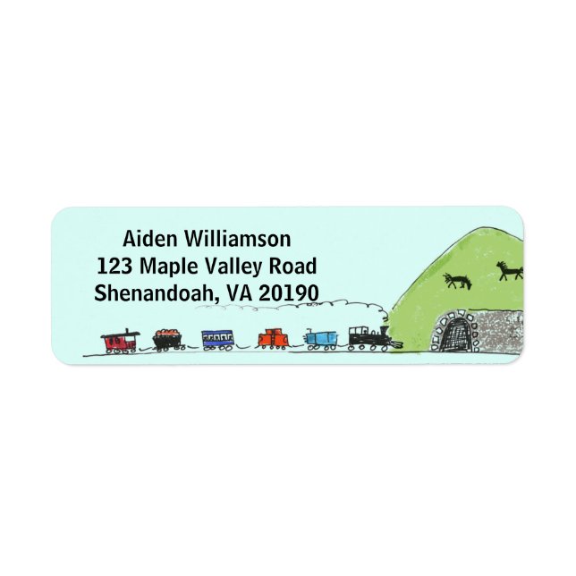 Kids Choo Choo Train Address Labels (Vorne)