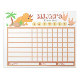 Kids Chore Chart, Personalisierte Dinosaurier Char Notizblock