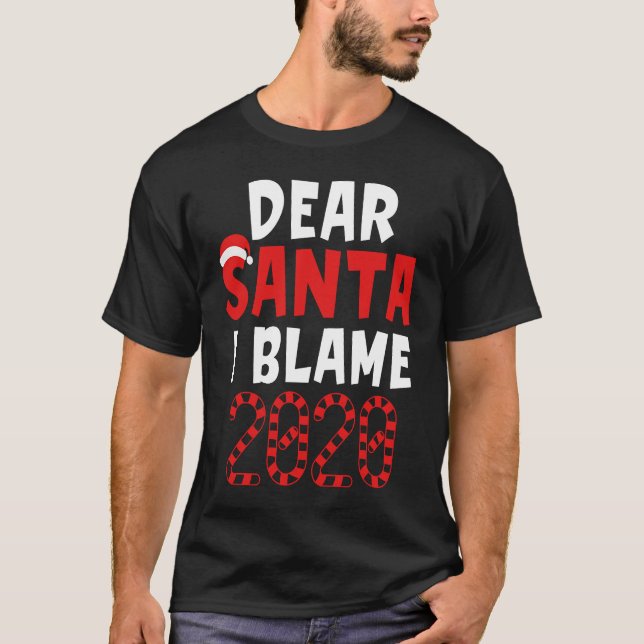 Kids Christmas  2020  Dear Santa I Can Explain T-Shirt (Vorderseite)
