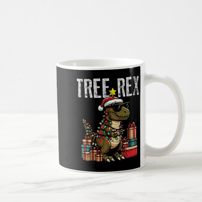 Kids Christmas Dinosaur Tree Rex Xmas Trex Toddler Kaffeetasse (Rechts)