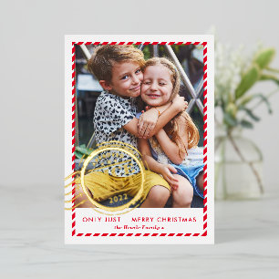 KIDS CHRISTMAS FOTO niedlich Nizza Liste Briefmark Folien Feiertagskarte