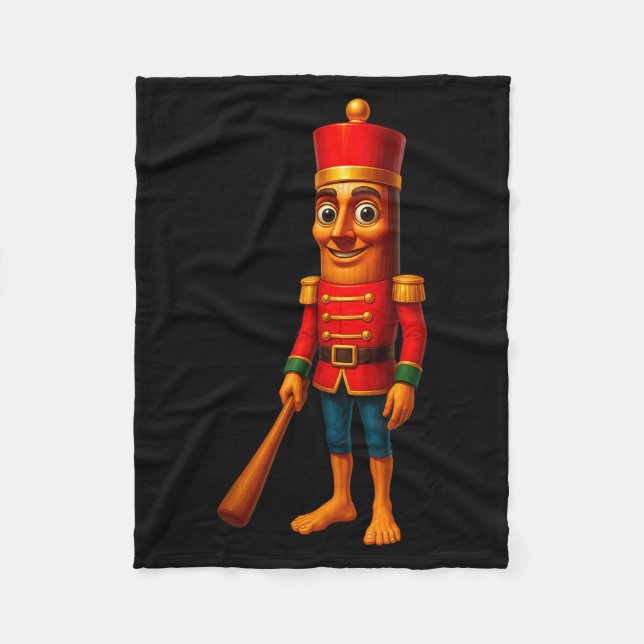 Kids Christmas Pajama Tung Sahur Nutcracker Brainr Fleecedecke (Vorderseite)