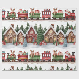 Kids Christmas Wrapping Paper – Toyland and Train Geschenkpapier