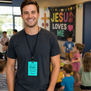 KIDS Church Crew Freiwilliger christlicher Name Ausweis