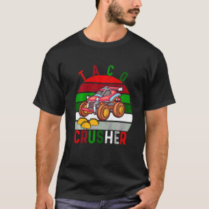 Kids Cinco De Mayo Taco Crusher Monster Truck Vint T-Shirt