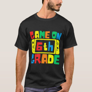 Kids Ck Zur Schule Videospiel Auf Gamer Sechste Kl T-Shirt