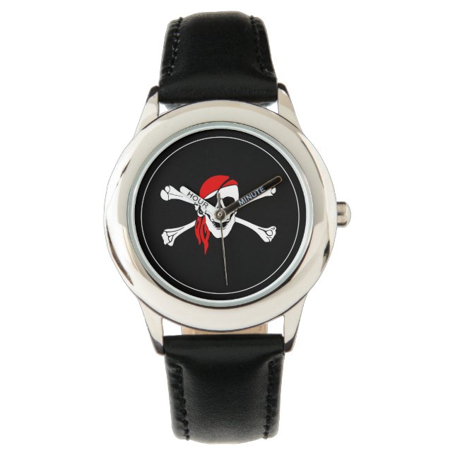 Kids Classic Watch-Pirate Skull Armbanduhr (Vorderseite)