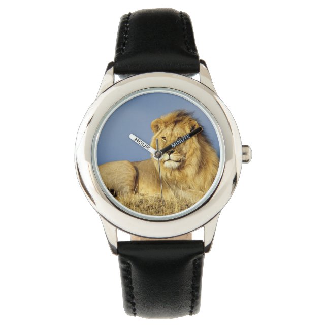 Kids Classic Watch/Wildlife Lion Armbanduhr (Vorderseite)