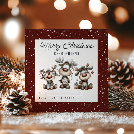 Kids Classroom Deer Themed Feiertagskarte