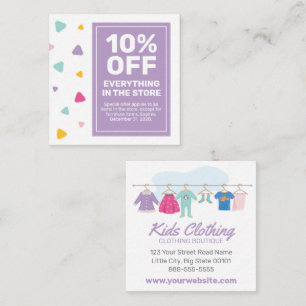 Kids Closing Boutique Coupon Card Sale Angebot