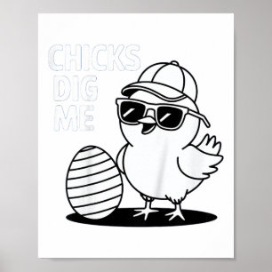 Kids Color Me In Chicks Dig Me Frohe Ostern Jungen Poster