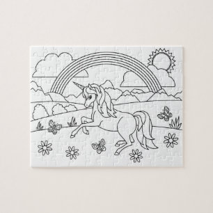 Kids Color Me Unicorn Regenbogen Puzzle