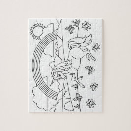 Kids Color Me Unicorn Regenbogen Puzzle