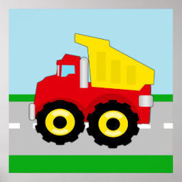 Kids Construction Dumptruck Poster