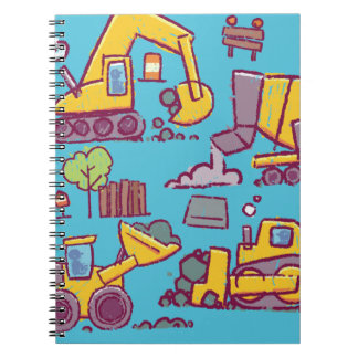 Kids Construction Themed Spiral Foto Notebook Notizblock