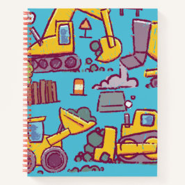 Kids Construction Themed Spiral Notebook Notizbuch