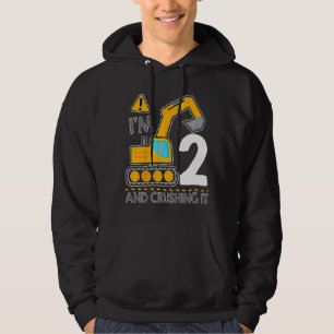 Kids Construction Truck 2. Geburtstag bin ich 2 un Hoodie