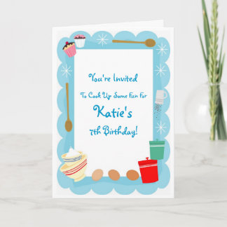 Kid's Cooking Party Einladungen