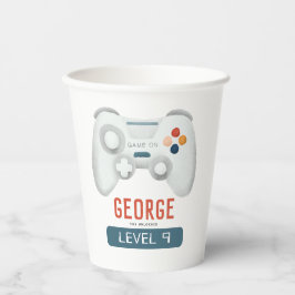 Kids Cool Blue Gaming Geburtstag Pappbecher