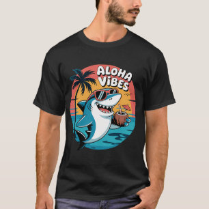 Kids Cool Hai in Sonnenbrille 70er 80er 90er Hai T-Shirt