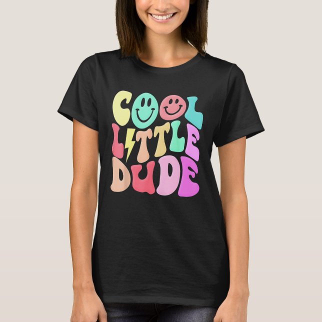 Kids Cool Lilu2019 A Dude Groovy  Baby Shower Baby T-Shirt (Vorderseite)