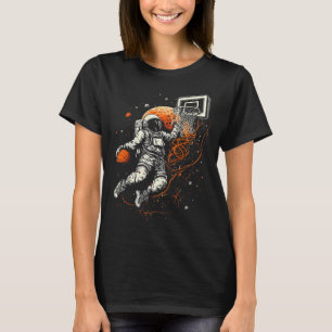 Kids Cool Space Basketball mit Astronautin T-Shirt