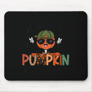 Kids Cooler Kürbis in der Patchhalbling, Jungs G Mousepad